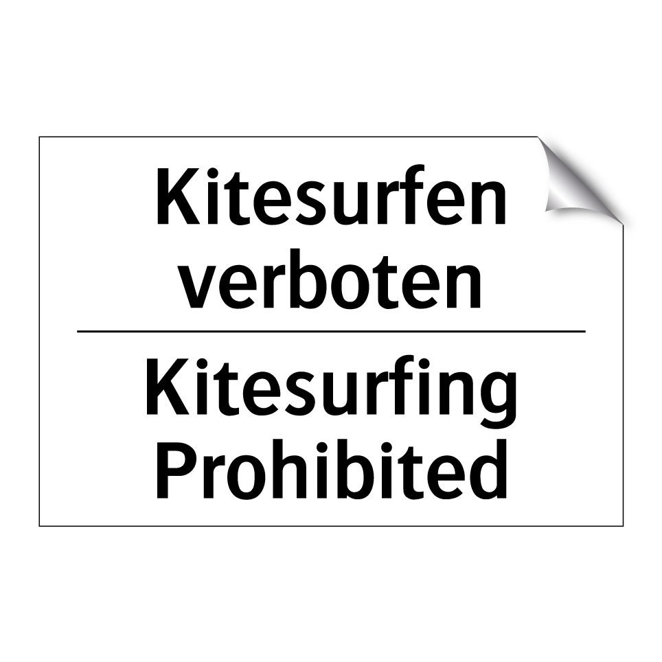 Kitesurfen verboten - Kitesurfing Prohibited