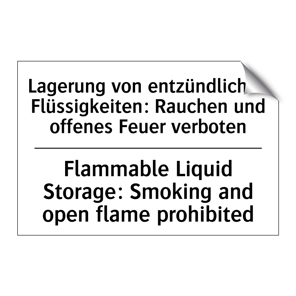 Lagerung von entzündlichen Flüssigkeiten: /.../ - Flammable Liquid Storage: Smoking /.../