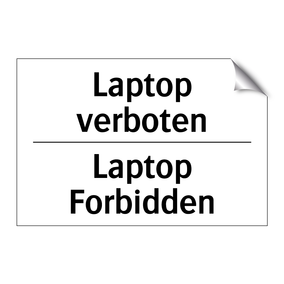 Laptop verboten - Laptop Forbidden