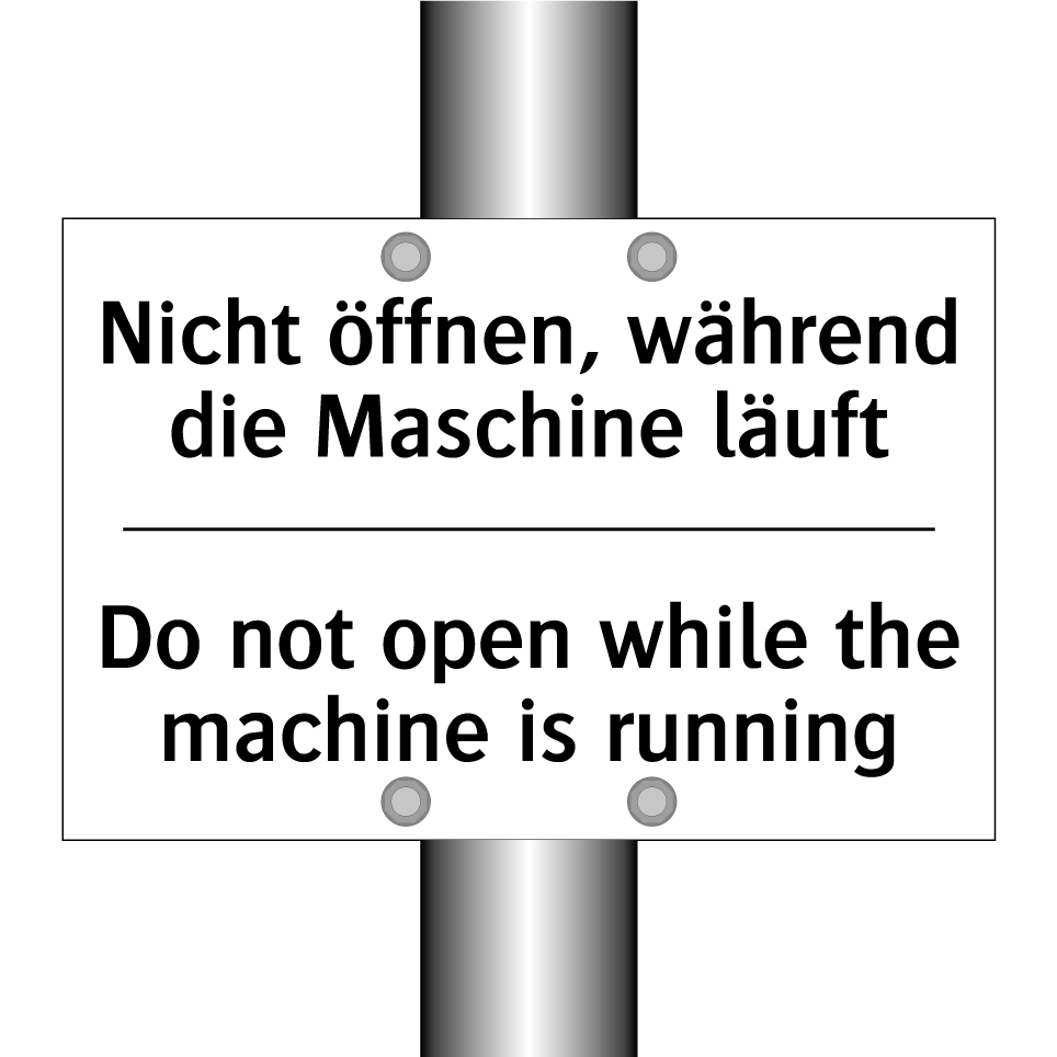 Nicht öffnen, während die Maschine /.../ - Do not open while the machine /.../