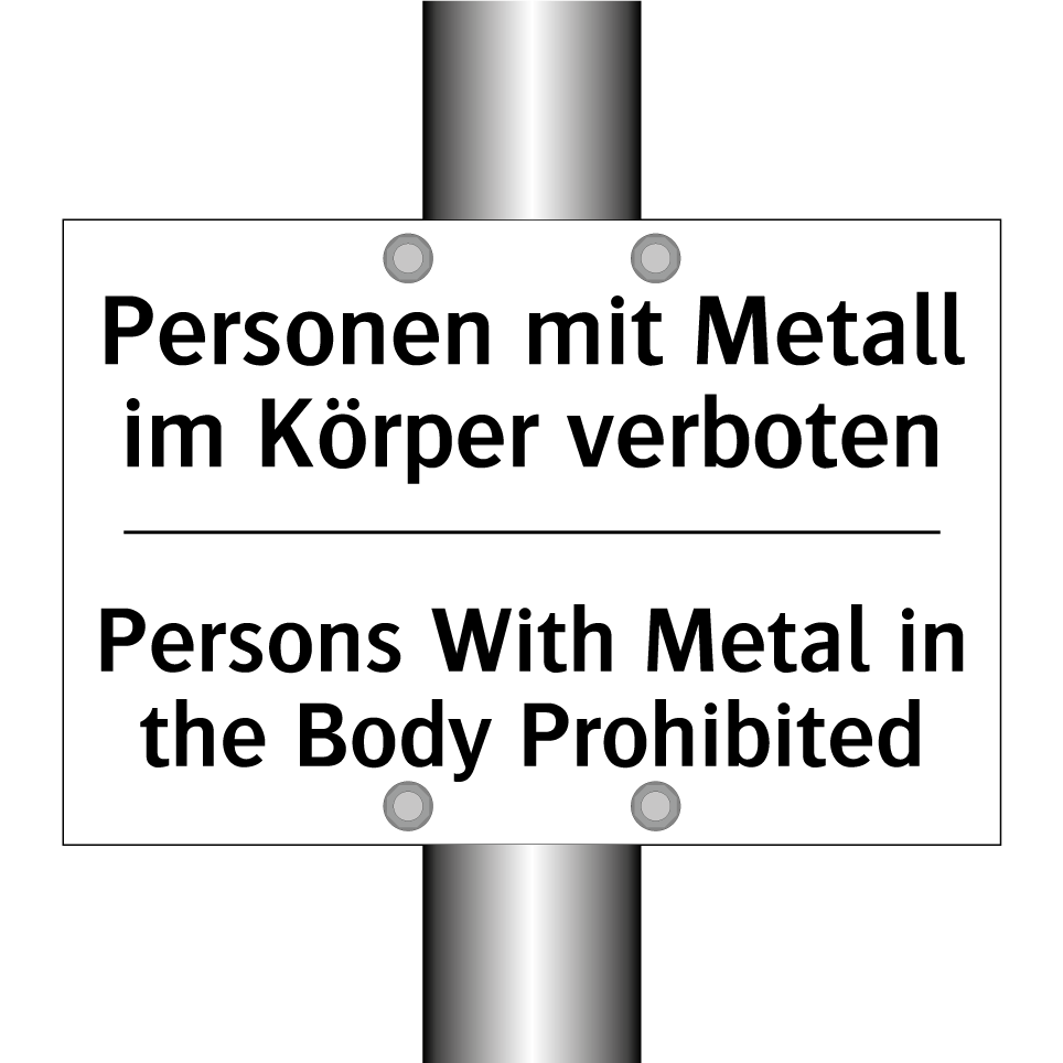 Personen mit Metall im Körper /.../ - Persons With Metal in the Body /.../