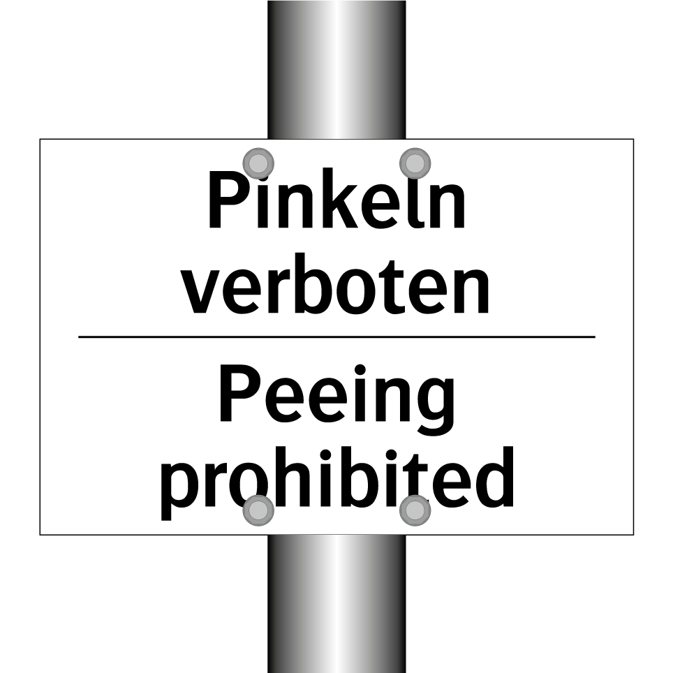 Pinkeln verboten - Peeing prohibited