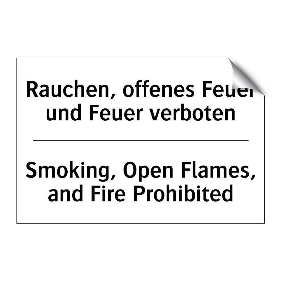 Rauchen, offenes Feuer und Feuer /.../ - Smoking, Open Flames, and Fire /.../