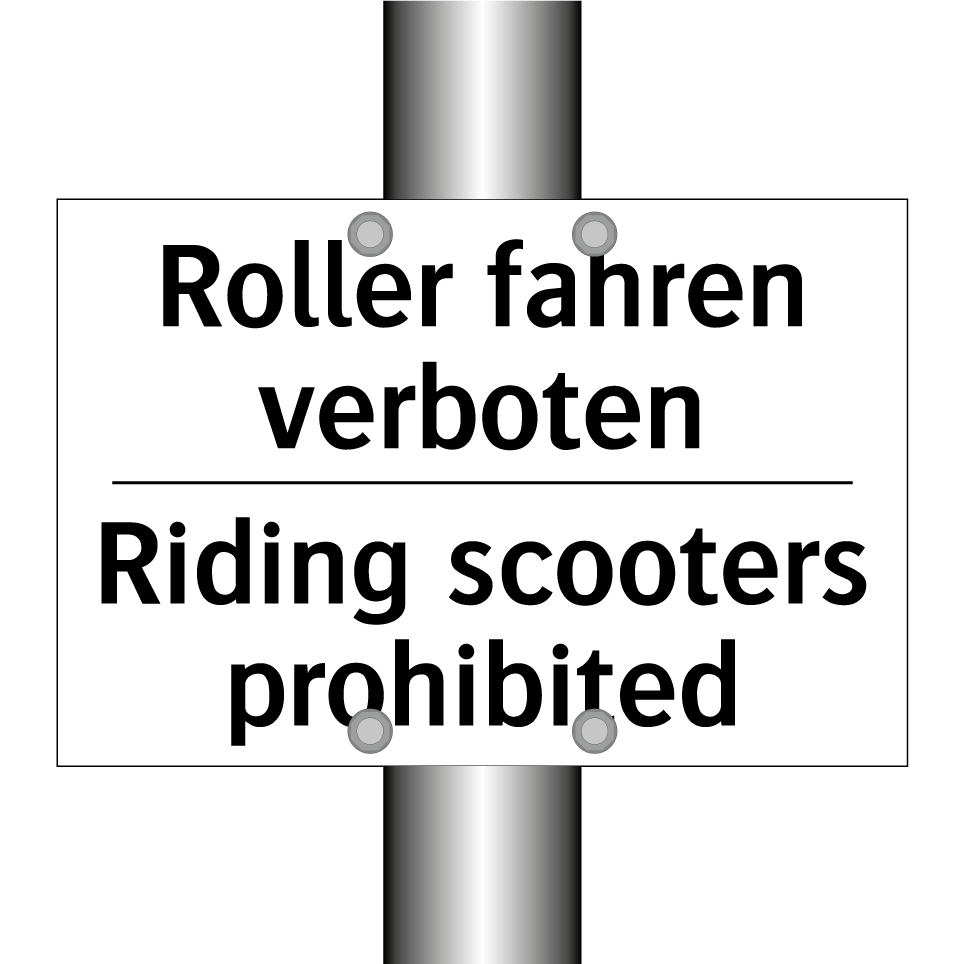 Roller fahren verboten - Riding scooters prohibited