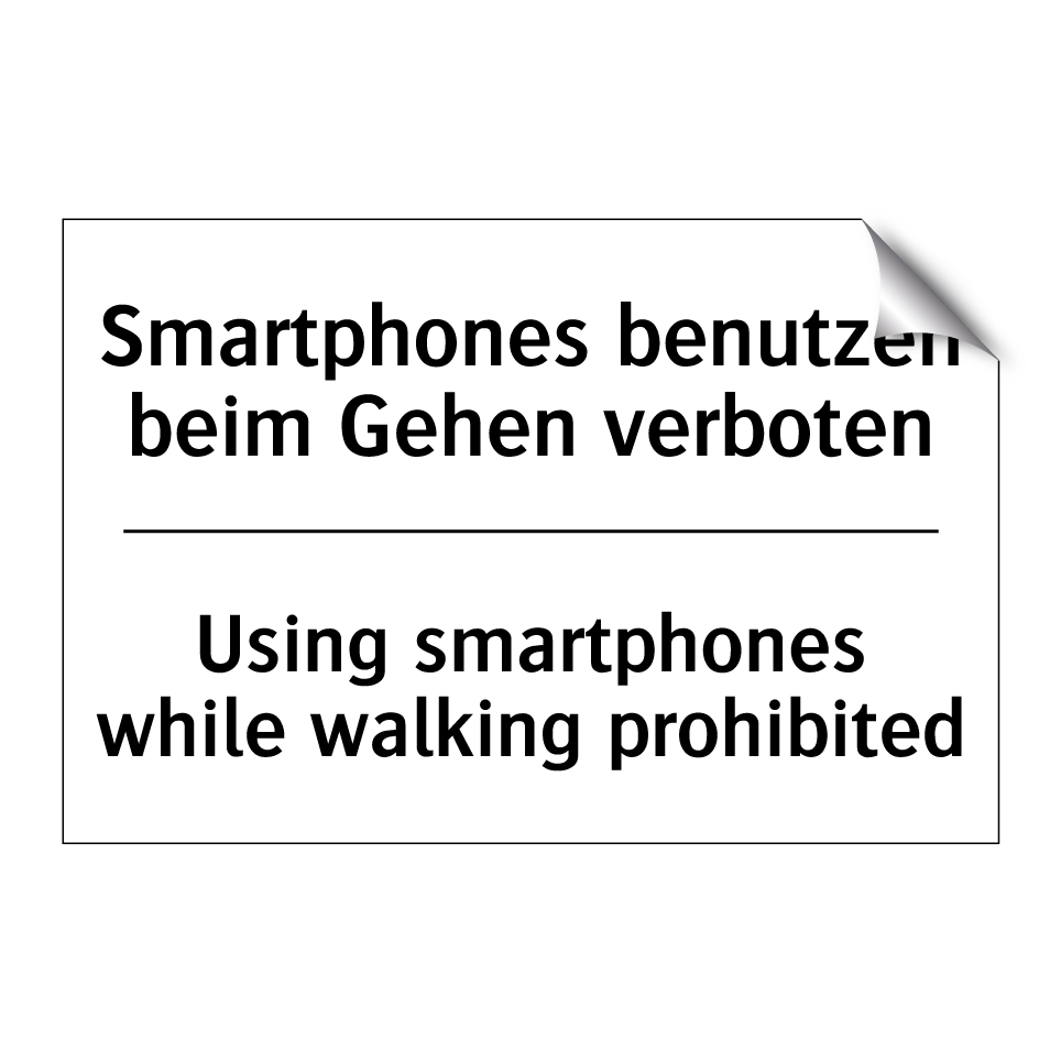 Smartphones benutzen beim Gehen /.../ - Using smartphones while walking /.../