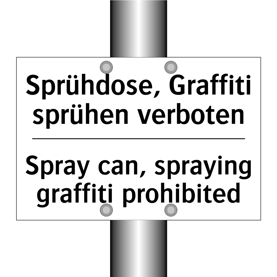 Sprühdose, Graffiti sprühen verboten/.../ - Spray can, spraying graffiti prohibited/.../