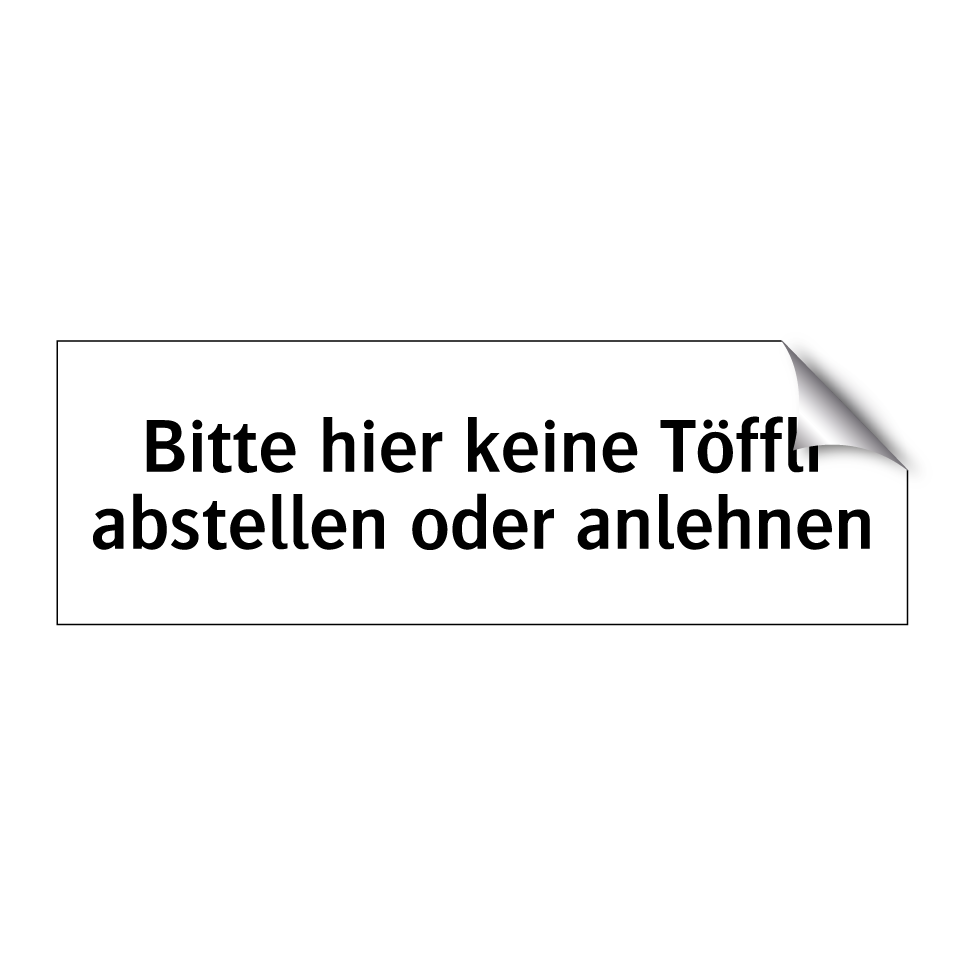 Bitte hier keine Töffli abstellen oder anlehnen