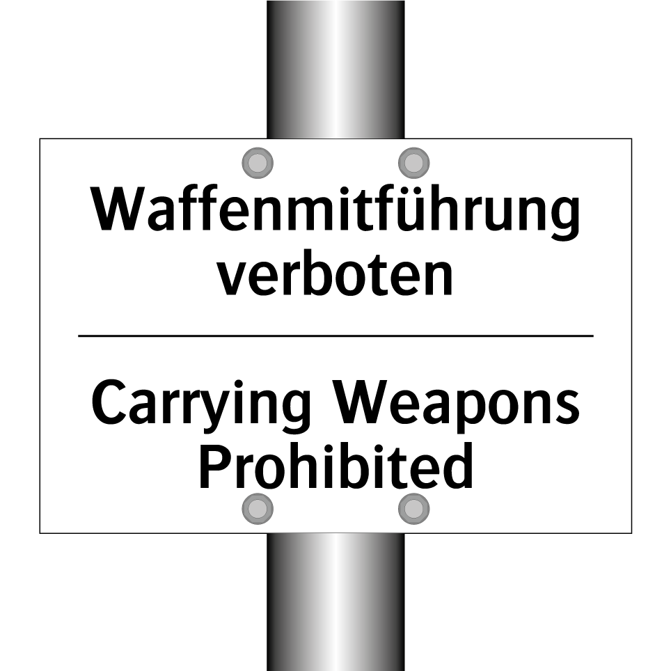 Waffenmitführung verboten - Carrying Weapons Prohibited