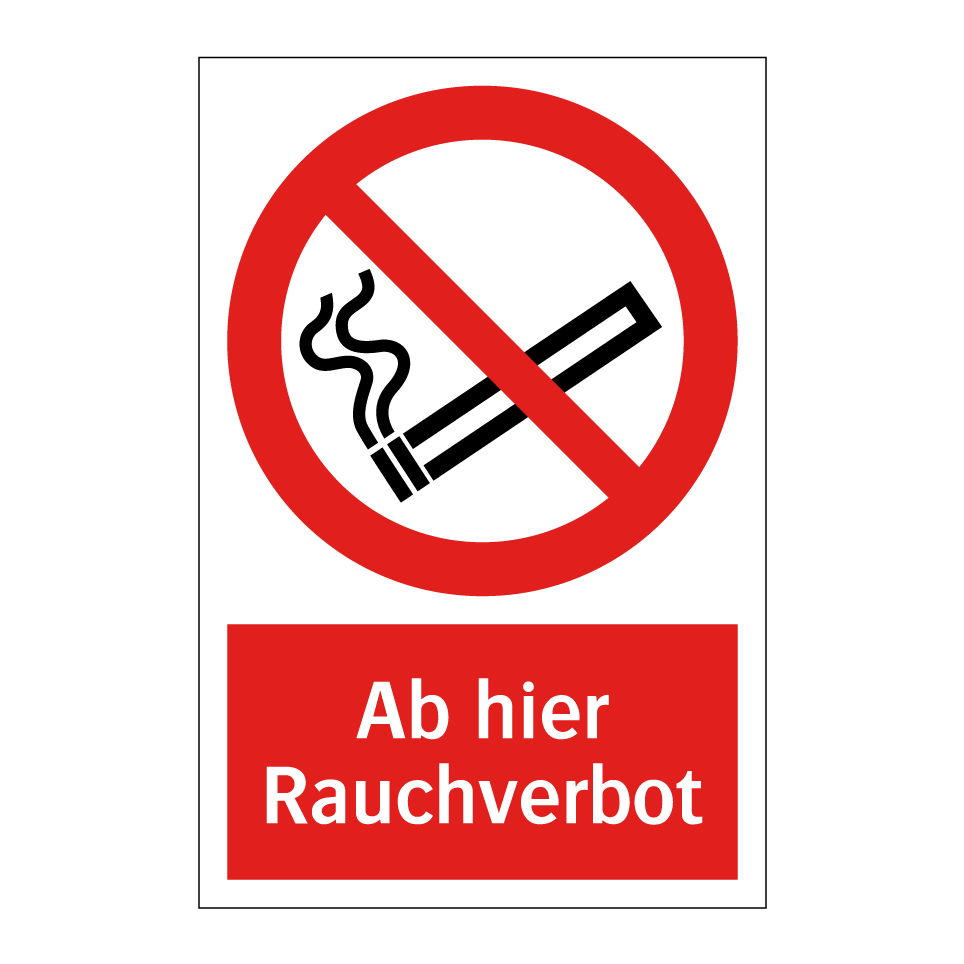 Ab hier Rauchverbot