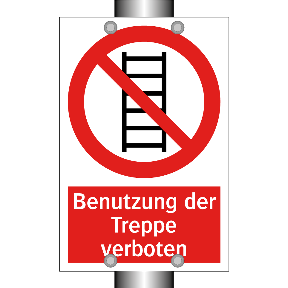 Benutzung der Treppe verboten