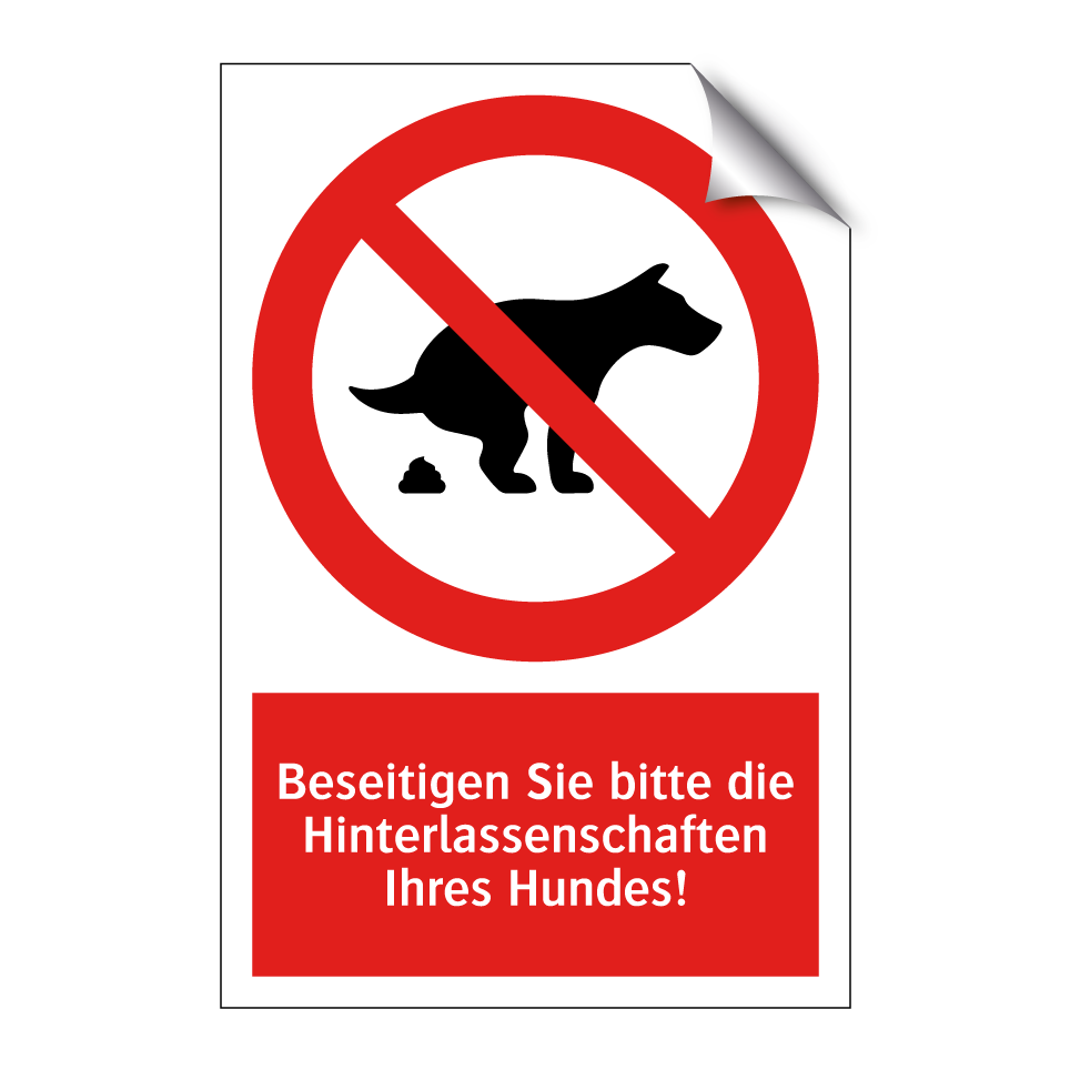 Beseitigen Sie bitte die Hinterlassenschaften Ihres Hundes!