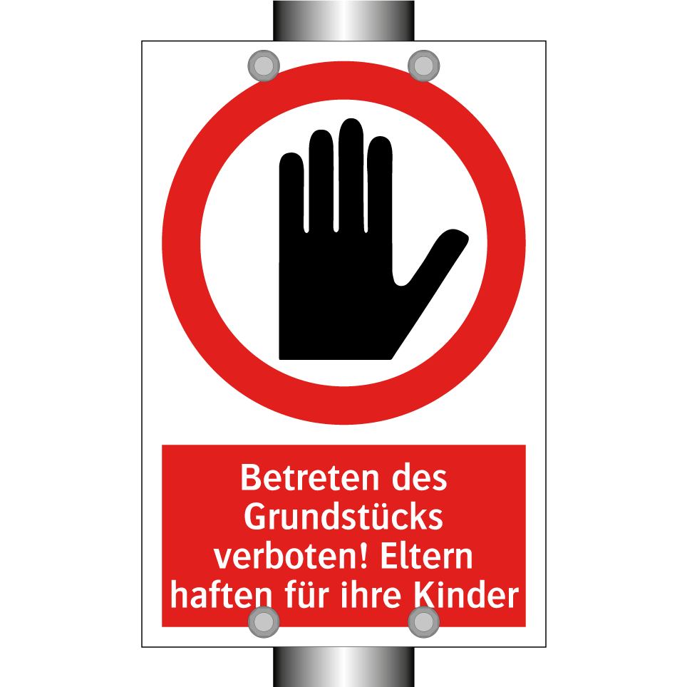 Betreten des Grundstücks verboten! Eltern haften für ihre Kinder