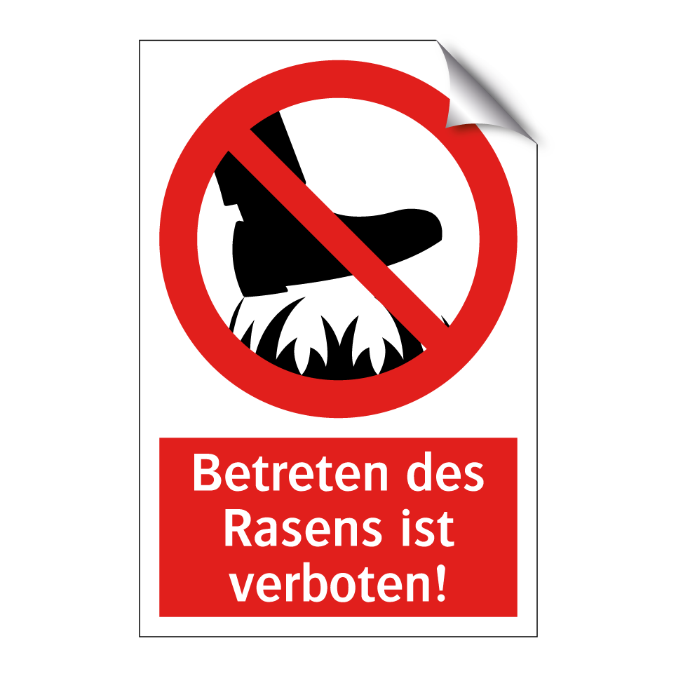 Betreten des Rasens ist verboten!