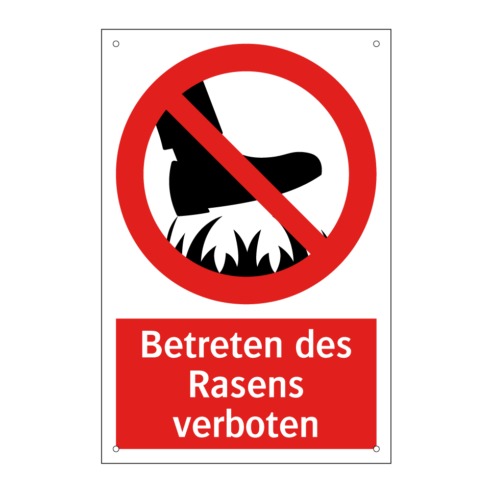 Betreten des Rasens verboten