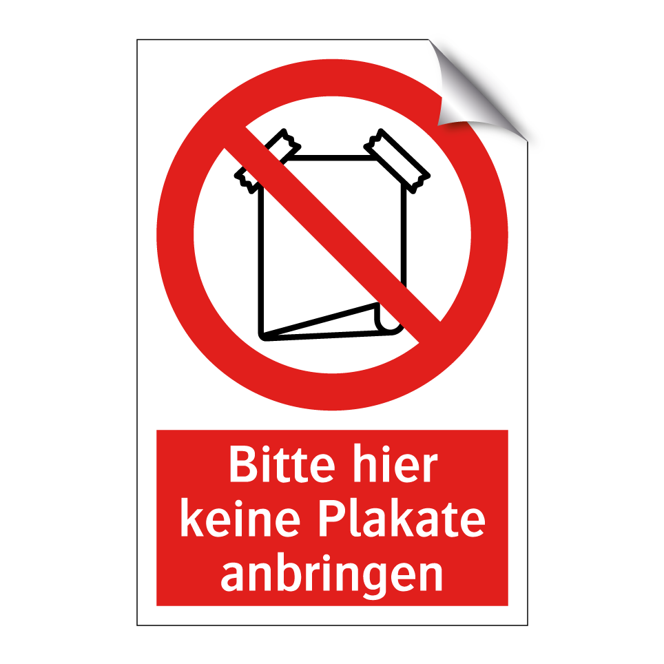 Bitte hier keine Plakate anbringen