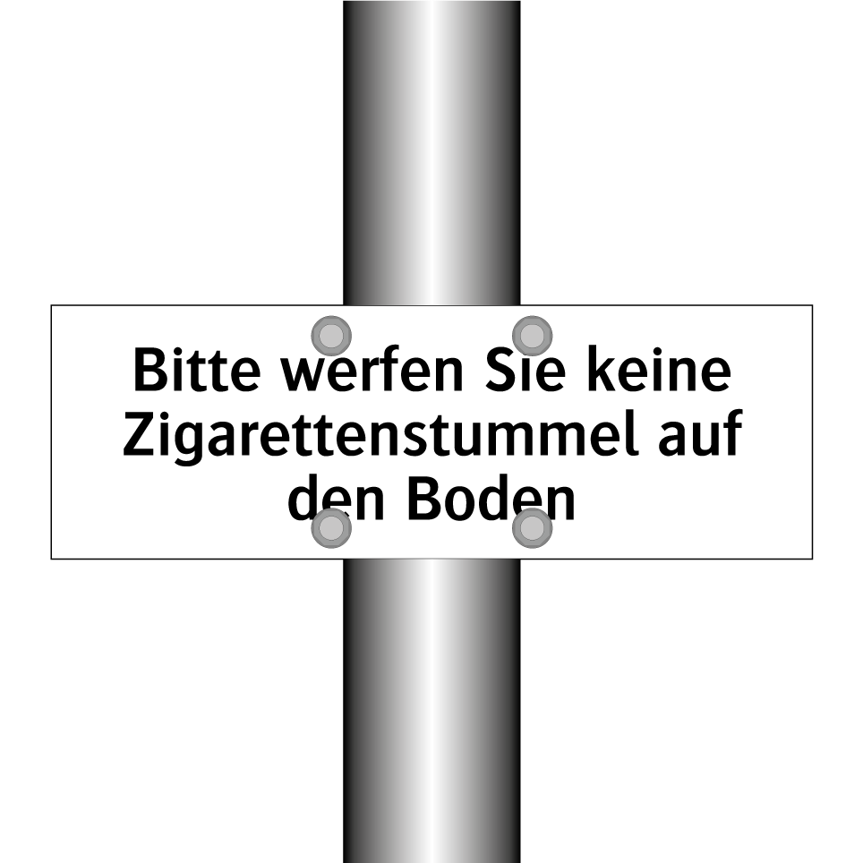 Bitte werfen Sie keine Zigarettenstummel auf den Boden
