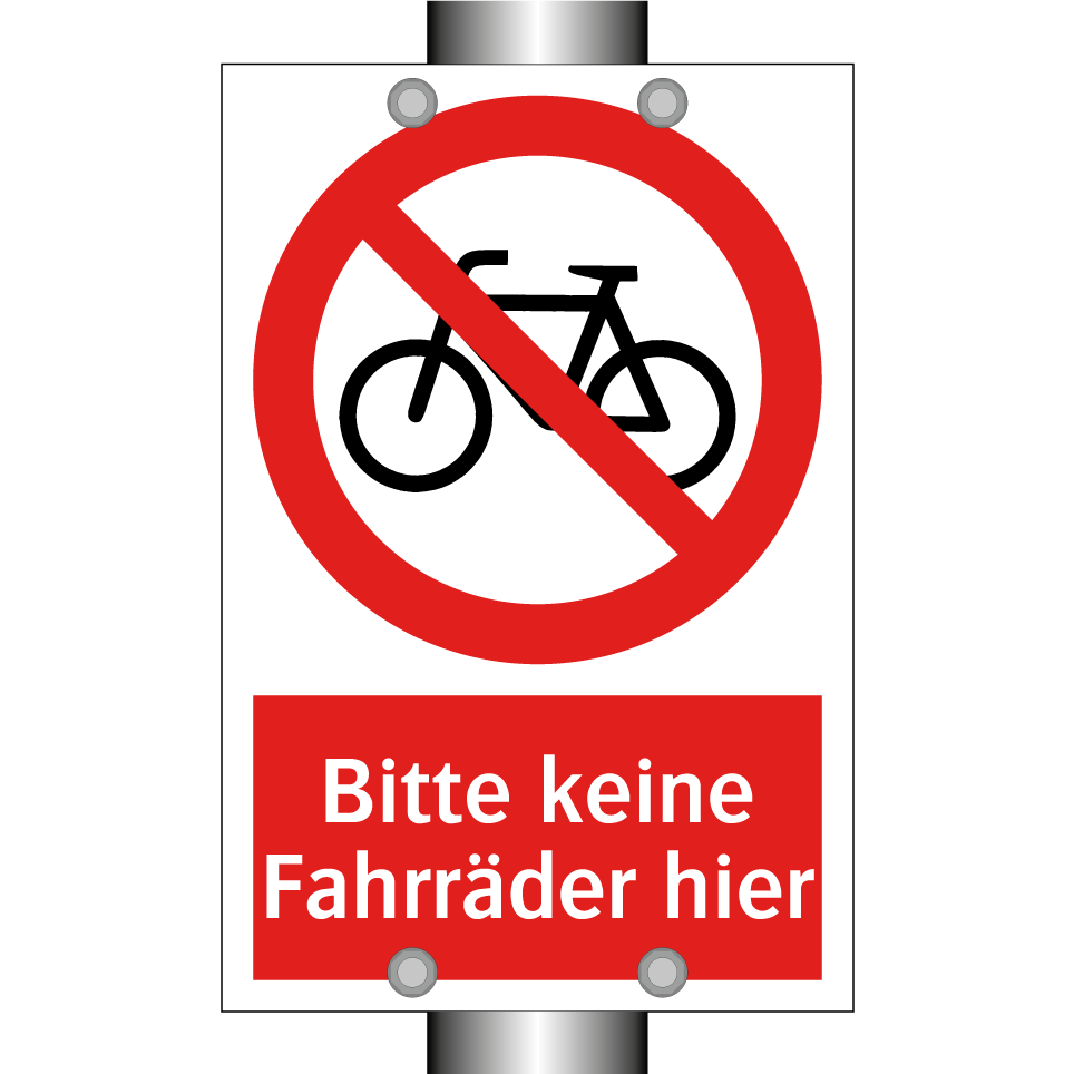 Bitte keine Fahrräder hier