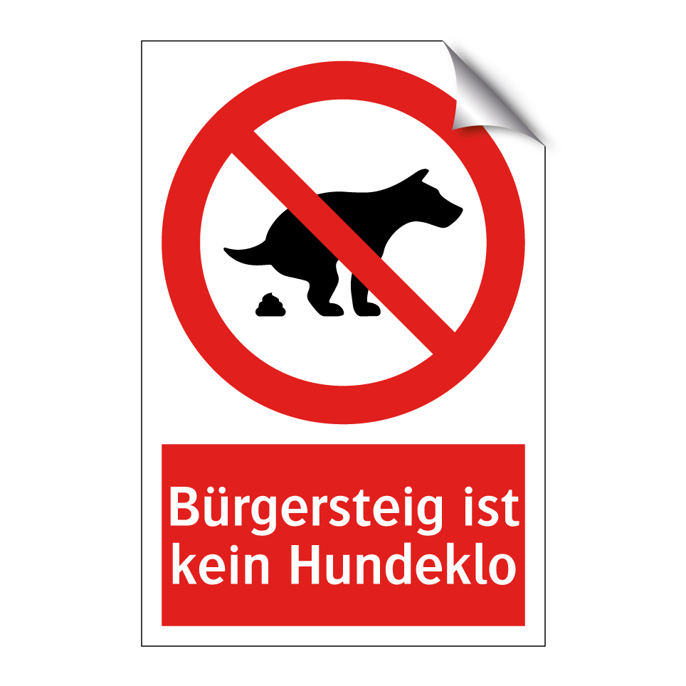 Bürgersteig ist kein Hundeklo