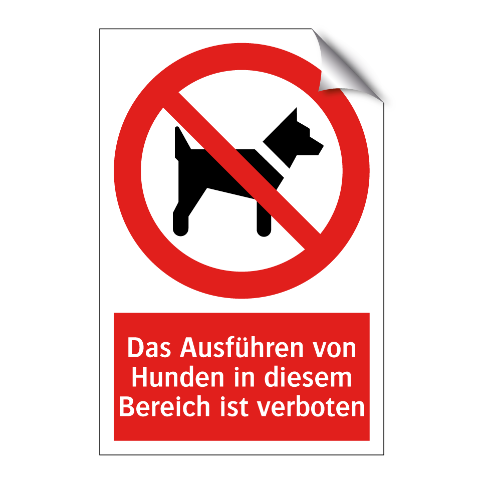 Das Ausführen von Hunden in diesem Bereich ist verboten