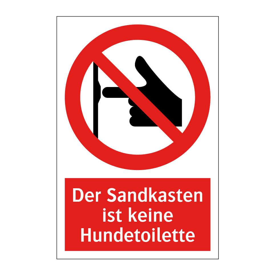 Der Sandkasten ist keine Hundetoilette