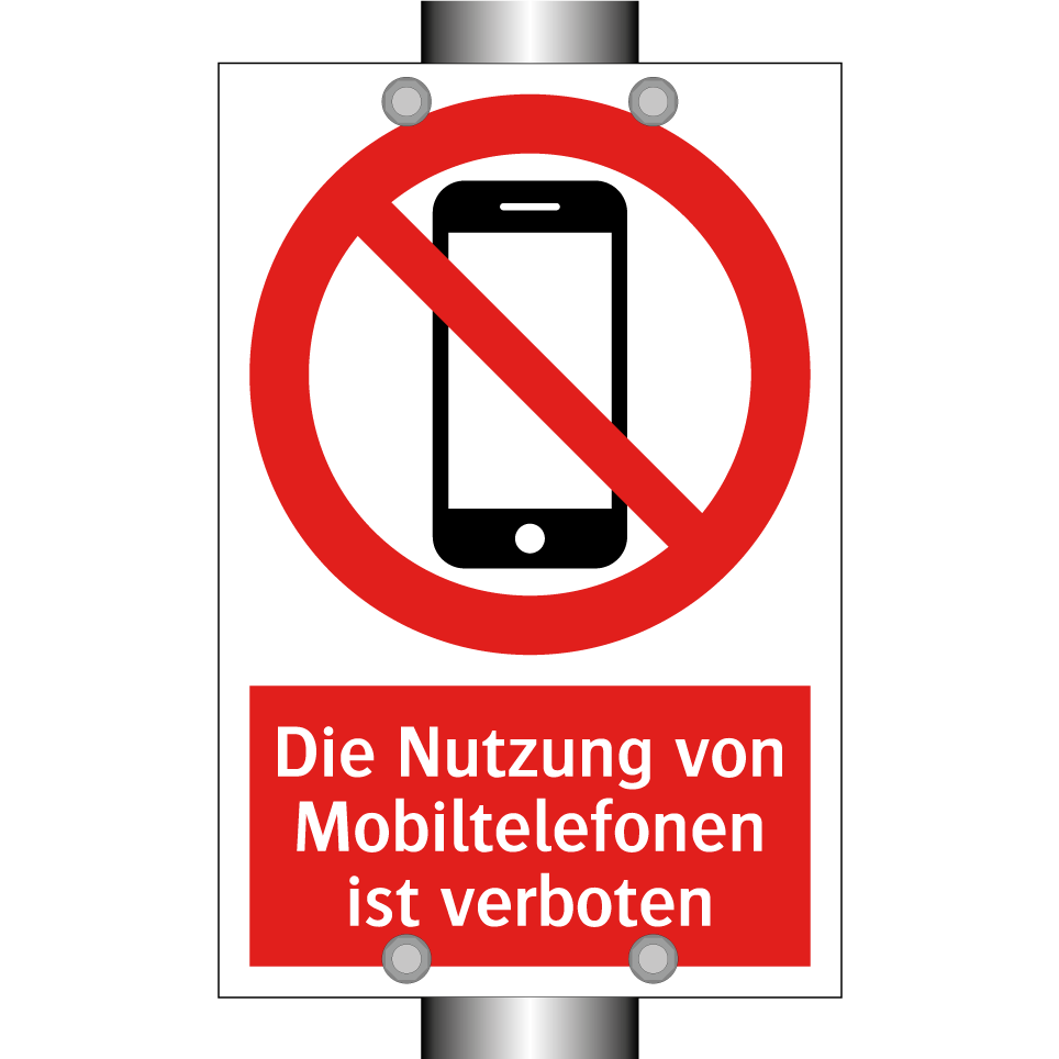 Die Nutzung von Mobiltelefonen ist verboten