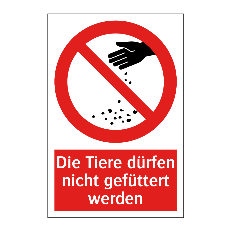Die Tiere dürfen nicht gefüttert werden