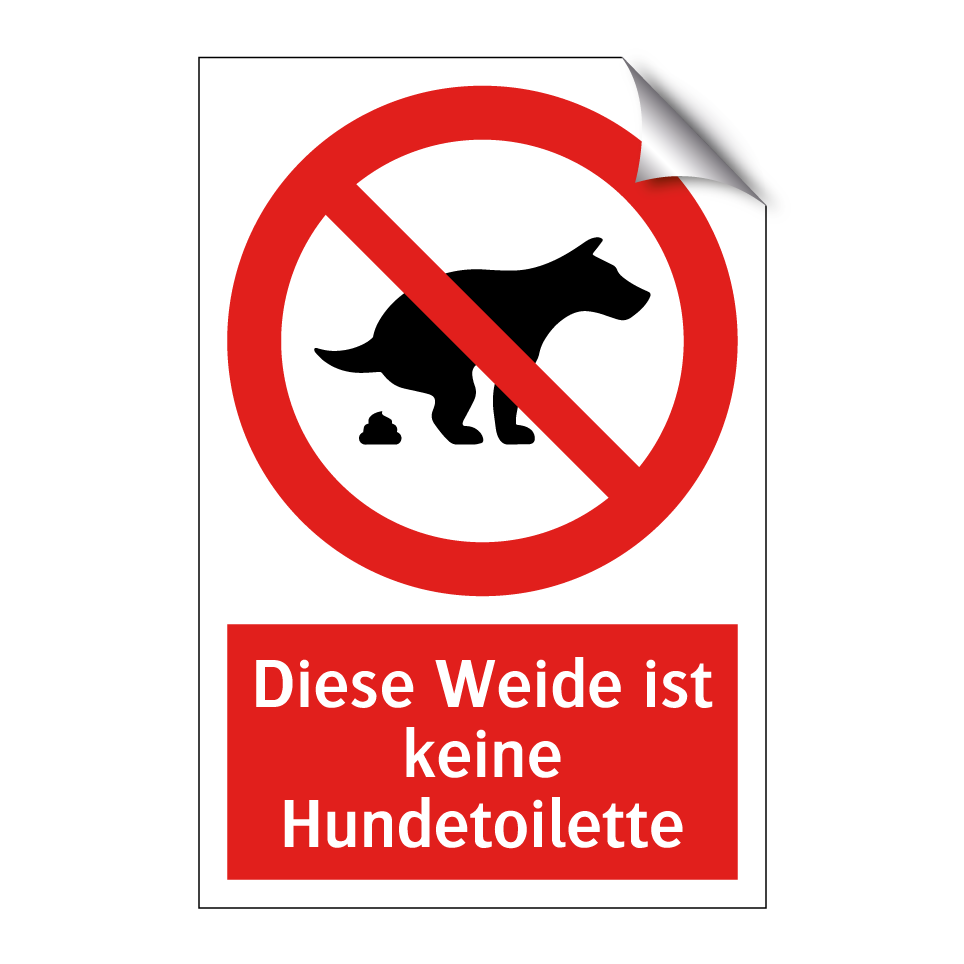Diese Weide ist keine Hundetoilette