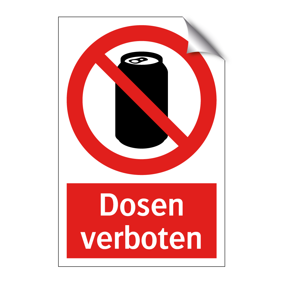 Dosen verboten