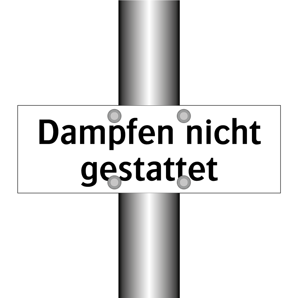 Dampfen nicht gestattet