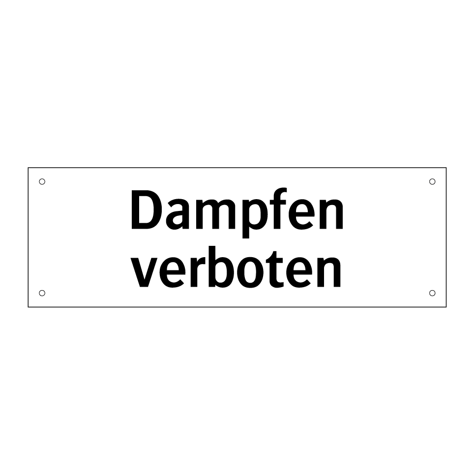Dampfen verboten