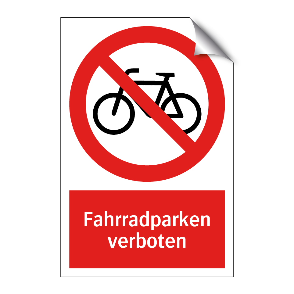 Fahrradparken verboten