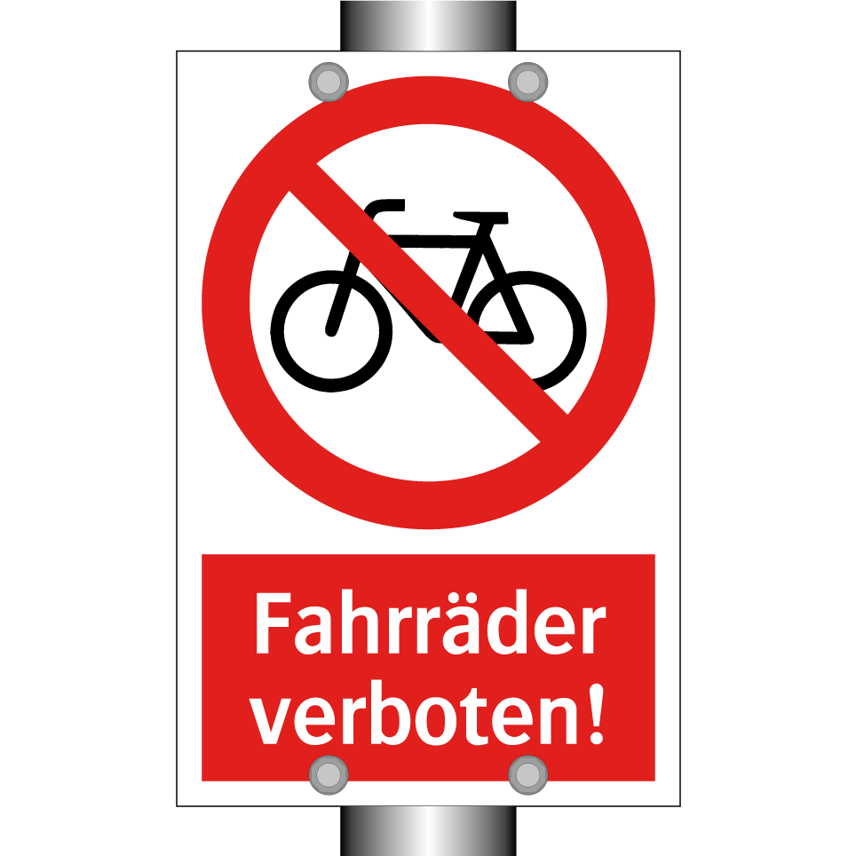 Fahrräder verboten!