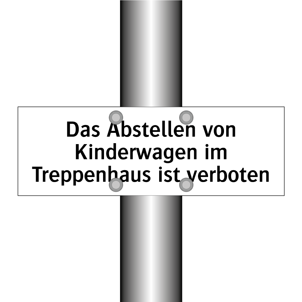 Das Abstellen von Kinderwagen im Treppenhaus ist verboten