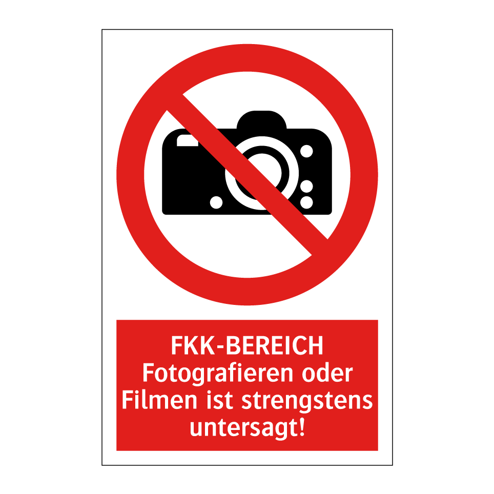 FKK-BEREICH Fotografieren oder Filmen ist strengstens untersagt!