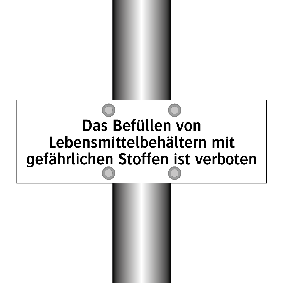 Das Befüllen von Lebensmittelbehältern mit gefährlichen Stoffen ist verboten
