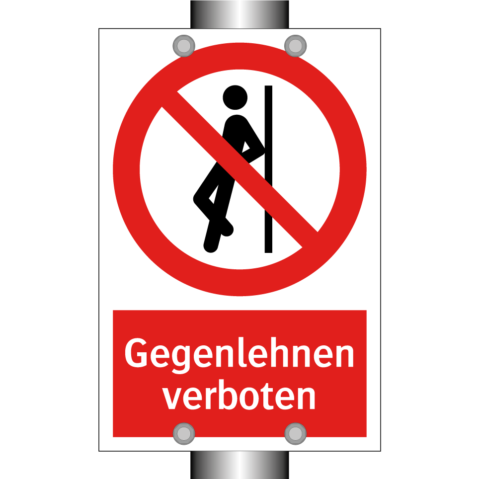 Gegenlehnen verboten