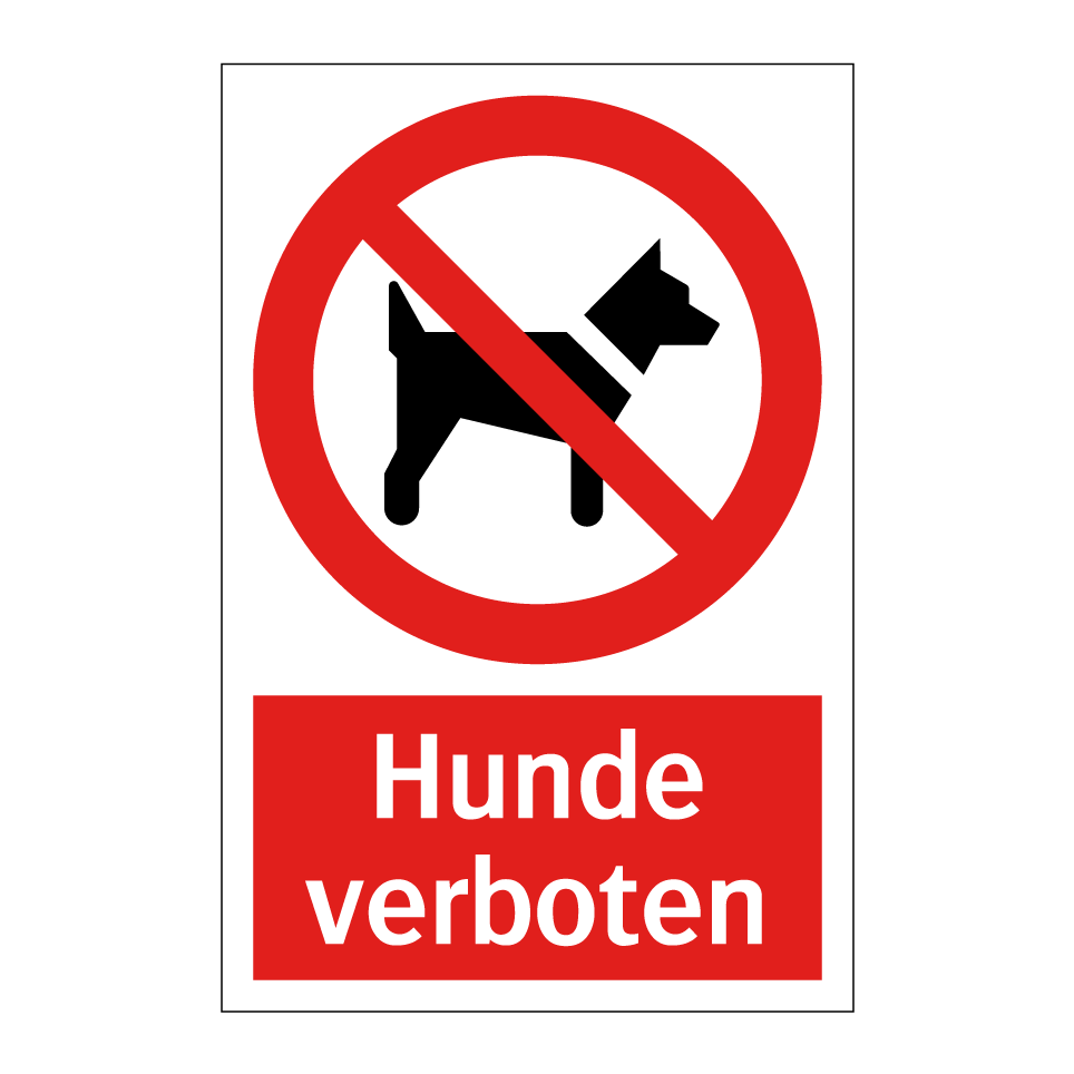 Hunde verboten