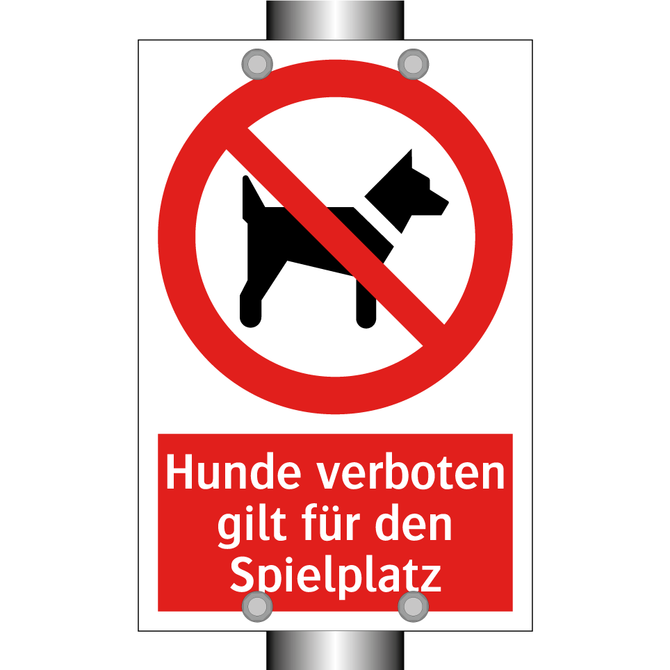 Hunde verboten gilt für den Spielplatz