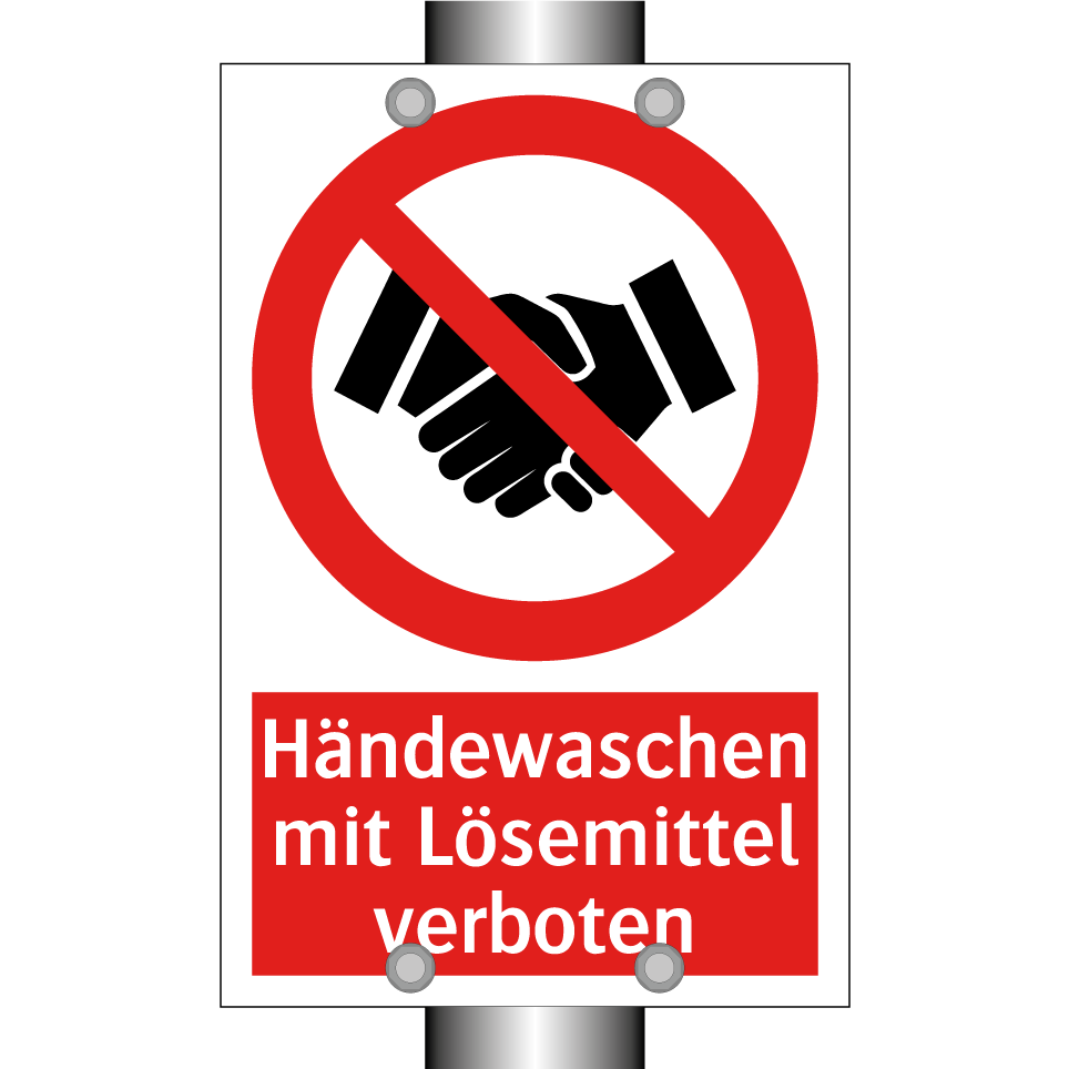 Händewaschen mit Lösemittel verboten