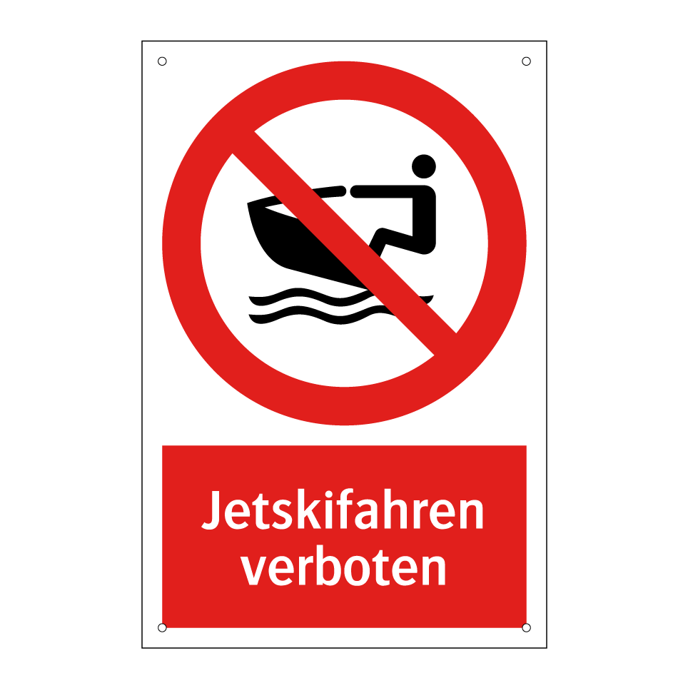 Jetskifahren verboten
