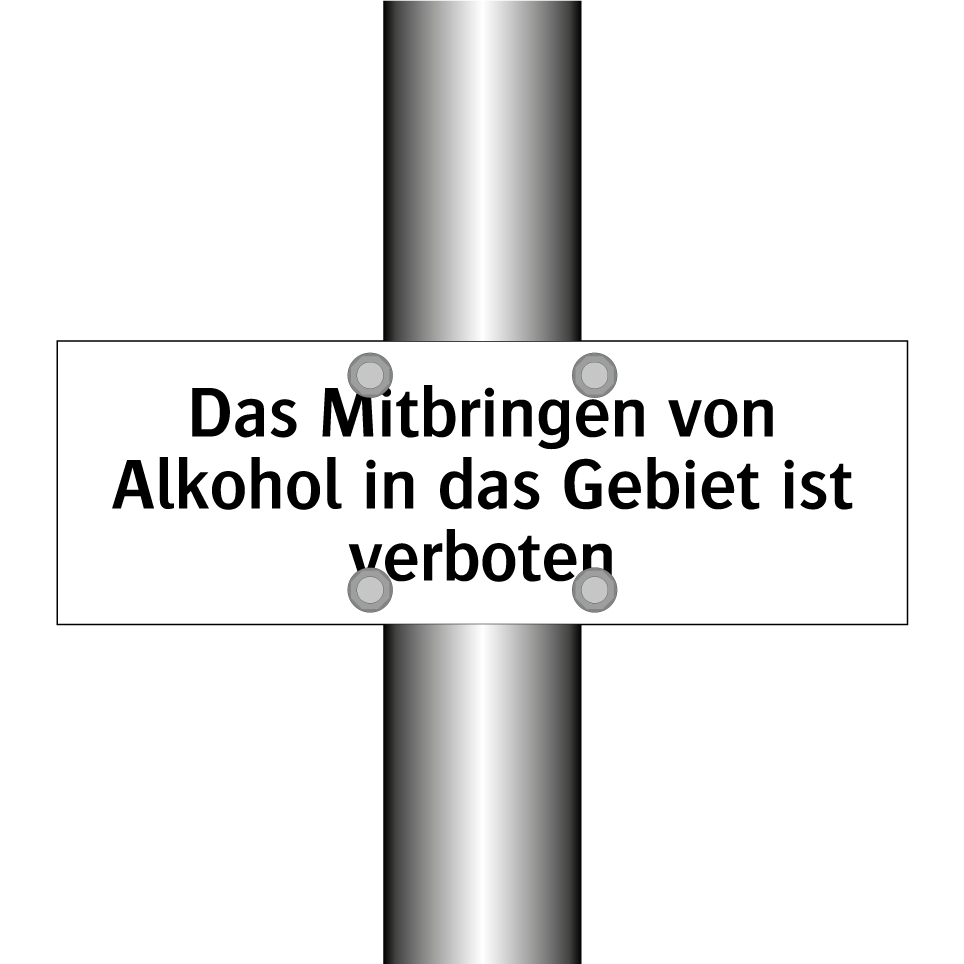 Das Mitbringen von Alkohol in das Gebiet ist verboten