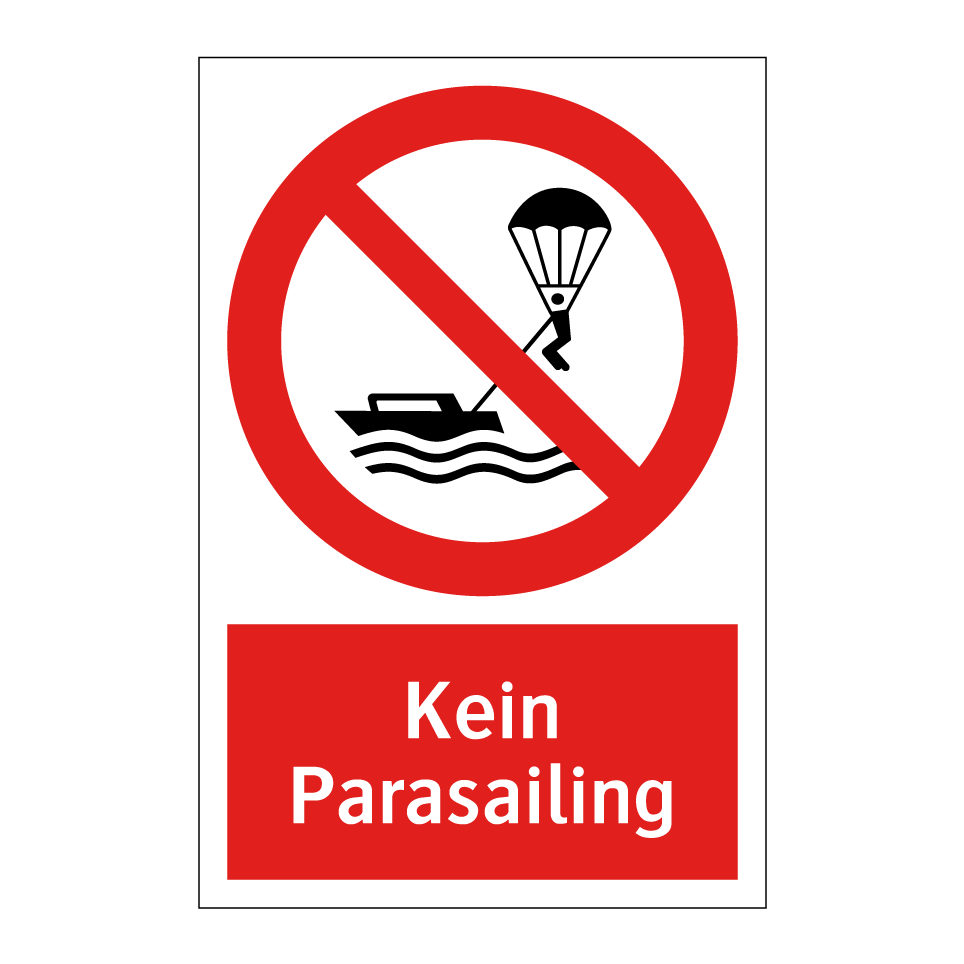 Kein Parasailing