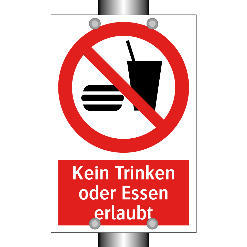 Kein Trinken oder Essen erlaubt