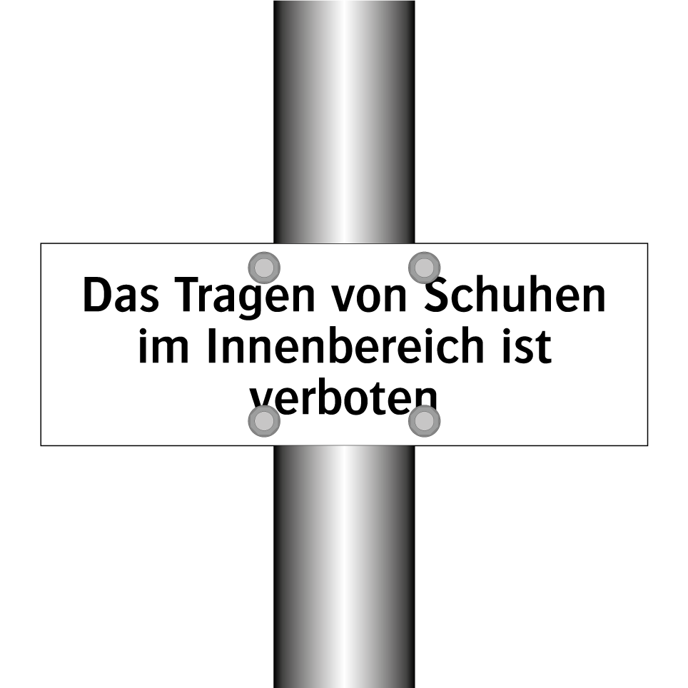 Das Tragen von Schuhen im Innenbereich ist verboten