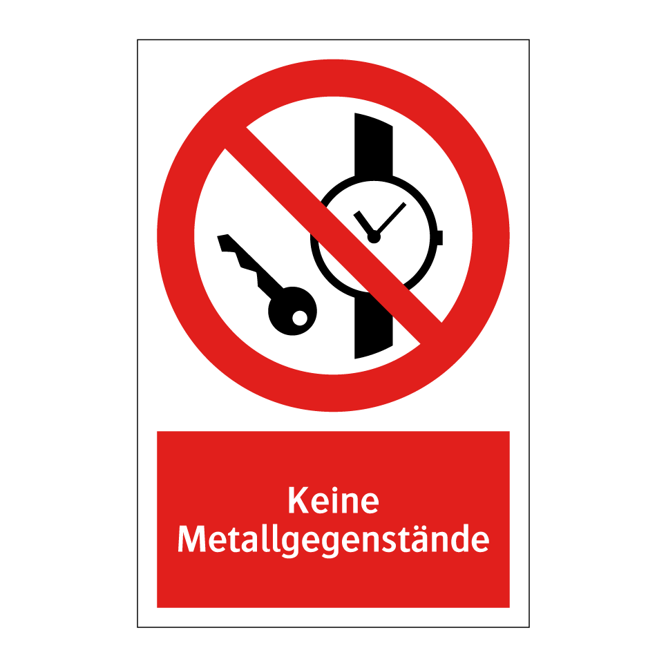 Keine Metallgegenstände