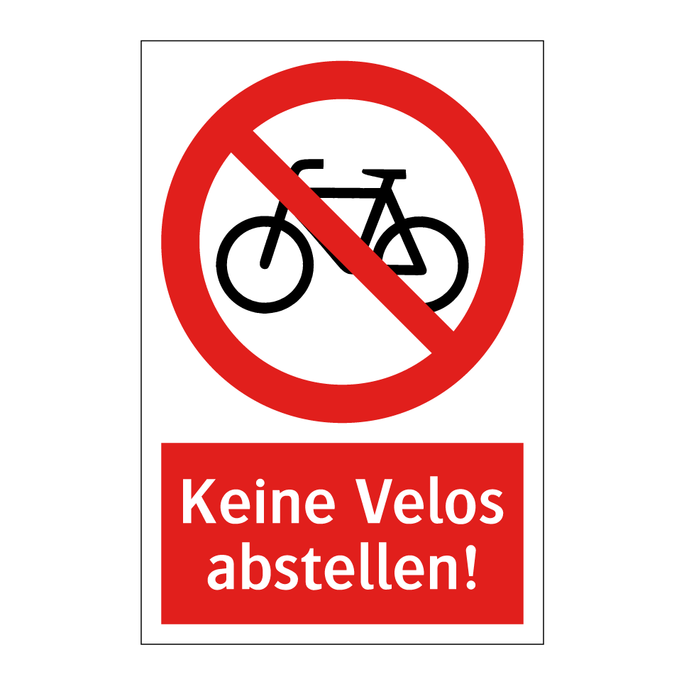 Keine Velos abstellen!