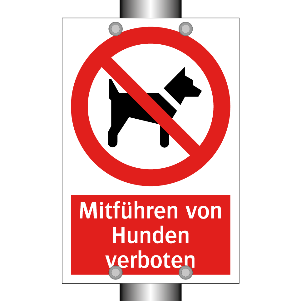 Mitführen von Hunden verboten