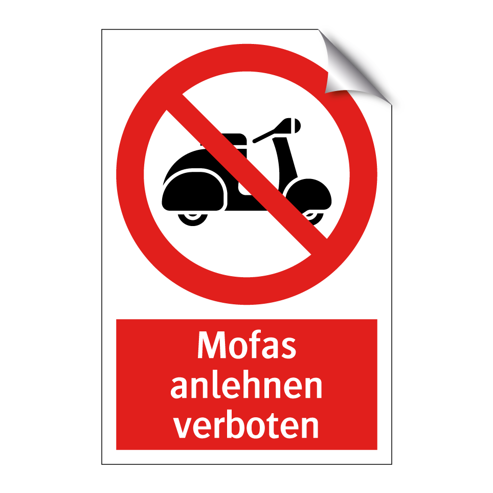 Mofas anlehnen verboten