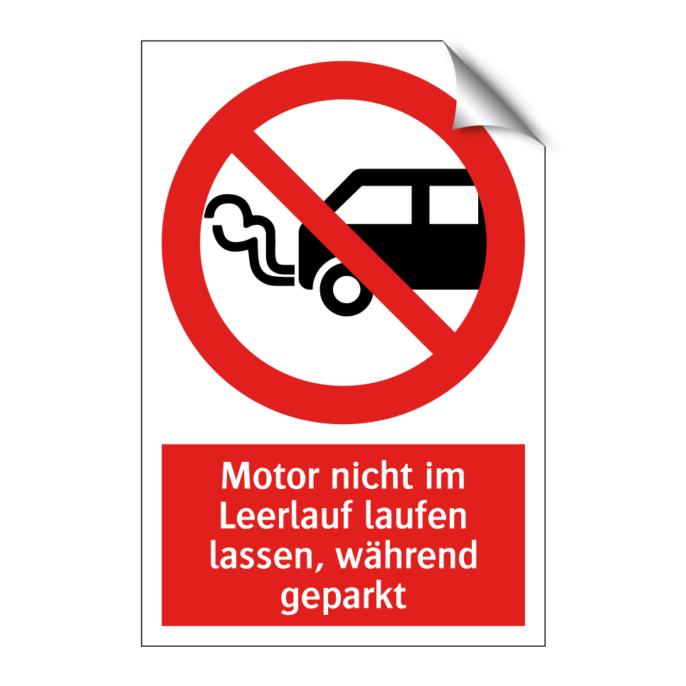 Motor nicht im Leerlauf laufen lassen, während geparkt