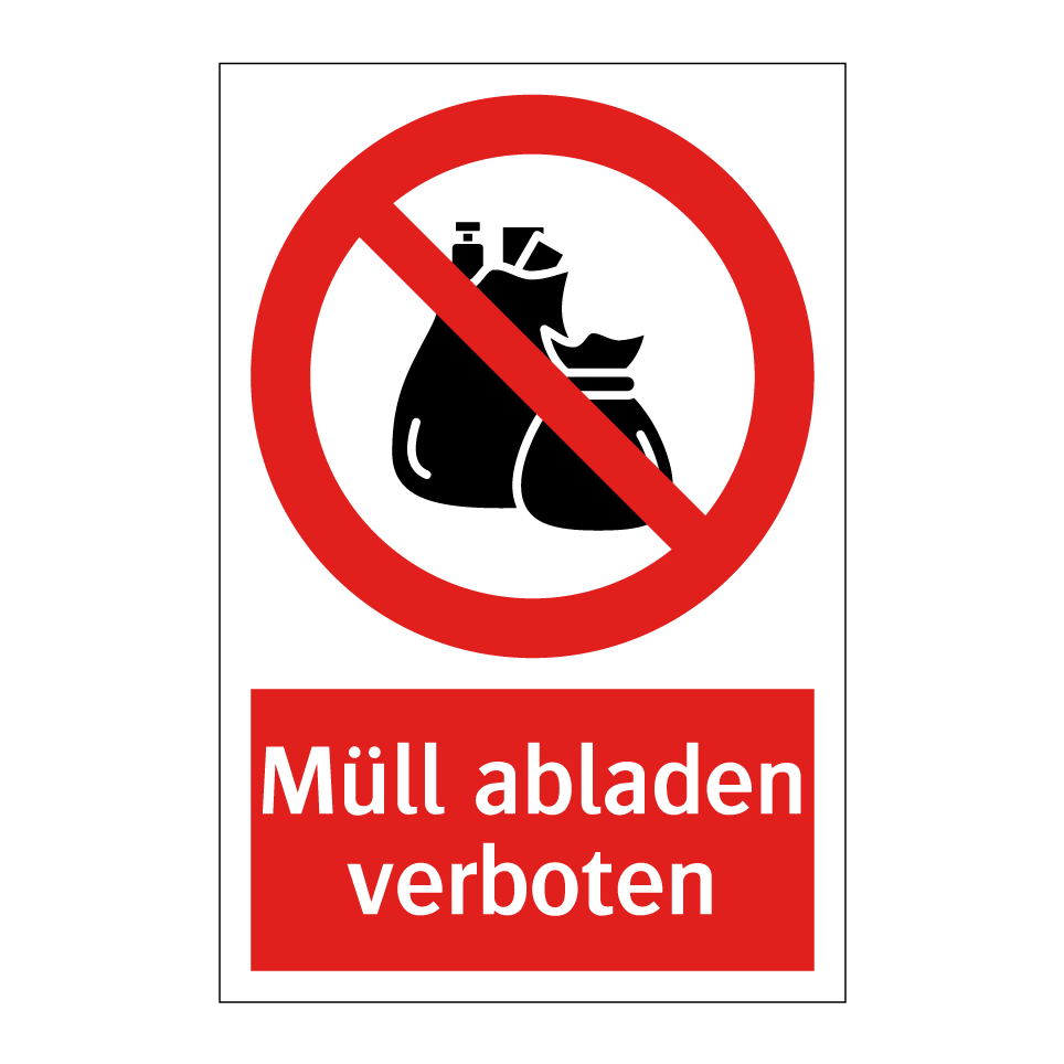 Müll abladen verboten